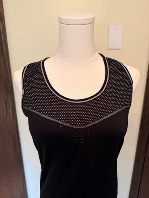 Nike pro black mesh dri-fit racerback tank top thumbnail 2