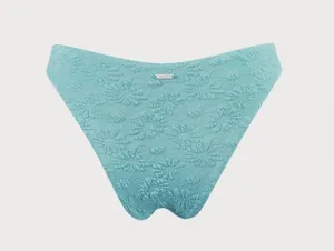 BERLOOK Floral Textured Bikini Bottom ONLY 51 Blue Size M thumbnail 9