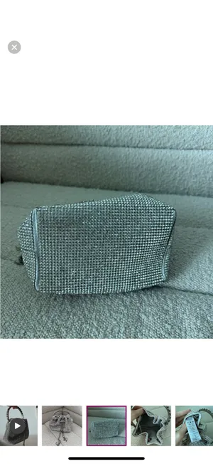 Liliana Silver Mini Bag with Chain Handle thumbnail 3
