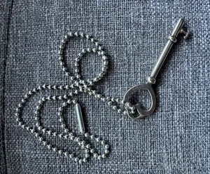 Sterling silver key necklace thumbnail 1