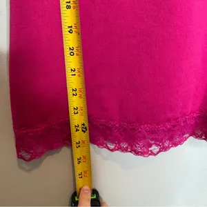 Fashion Bug Y2K Lace Trim Cami Size M Hot Pink Preppy 90s Coquette Babydoll Feminine 2000s thumbnail 6