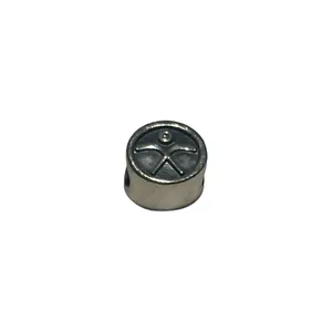 Pandora Sterling Silver Ice Hockey Puck Charm 791203CZ thumbnail 2