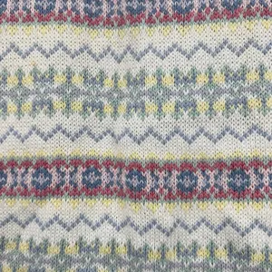 NEW Vintage Charter Club sweater vest white multicolor pastel Fair Isle pattern thumbnail 4