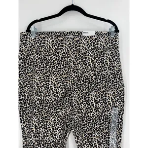 NWT Old Navy Stevie Pants Women XL Leopard Print High Rise Ponte Pintucked‎ thumbnail 11