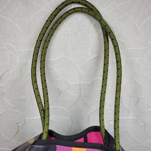 Haute Shore Camo Neoprene Tote Bag Pink Orange Stripe w/ Cosmetic Bag Gym Beach thumbnail 4