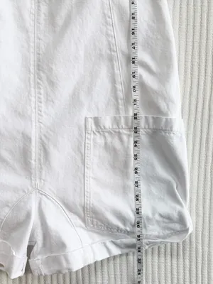 Free People High Roller Shortalls in Optic White Cotton thumbnail 9