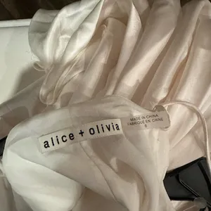 Alice + Olivia Cream Asymmetrical Dress thumbnail 2