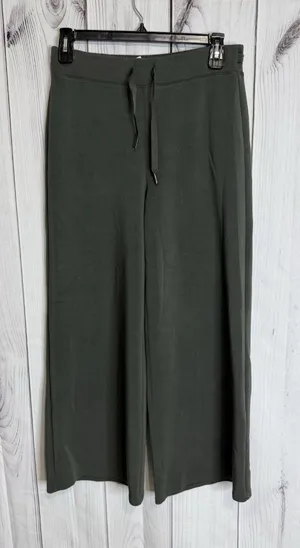 Spanx Air Essentials Wide Leg Pants Women's XL Dark Green Drawstring Lounge Soft thumbnail 1