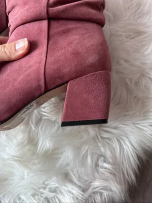 Botkier Skyler slouch boot made in Brazil leather pink/red color size 7 1/2 thumbnail 5