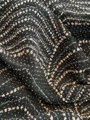 Privy Black Glitter Open Back Bodycon Mini Dress Long Sleeve Party Cocktail M thumbnail 5