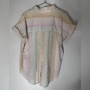 Madewell‎ Lakeline Popover Shirt Rainbow Ombre Plaid Womens Small thumbnail 2