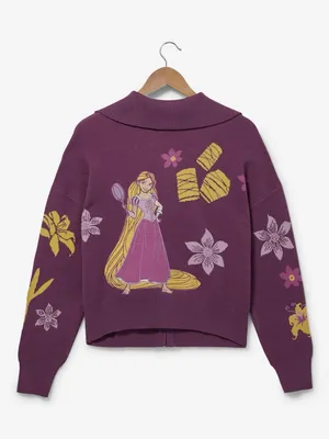 Boxlunch x Disney | Tangled Icons Zippered Women's Sweater thumbnail 1