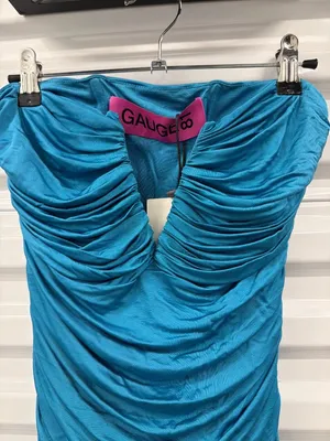 Gauge81 Talsi Mini Dress Deep Lagoon Womens Sizes Medium thumbnail 7