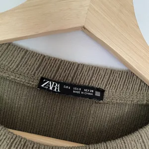 Zara cropped sweater crewneck cinched waist ruffle‎ detail casual comfortable S thumbnail 4