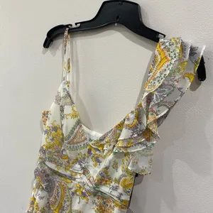 LINI Naomi Ruffle V Neck‎ Floral Mini Dress NWT Romantic Chic Sz S thumbnail 10