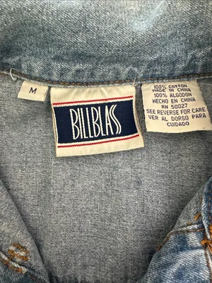 Vintage Bill Blass vintage 100% cotton Light Blue Denim vest thumbnail 2