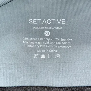 Set Active Box Cut Bra Size XS Grey Blue Color Athleisure Workout Sports Bra thumbnail 4