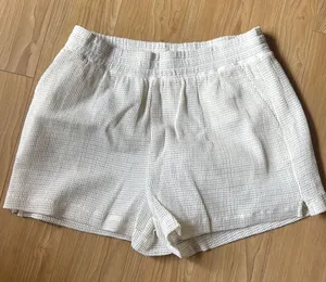 Z Supply High Waist White Textured Shorts thumbnail 1