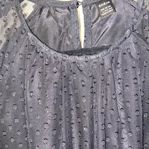 Long Sleeve Maxi Black Swiss Dot Dress Size Large thumbnail 5