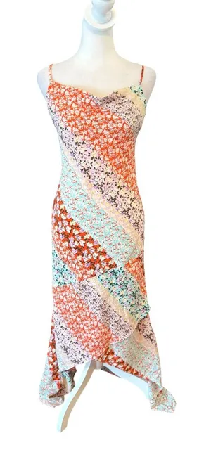 Altard State High Low Maxi Dress Floral Color Block Womens Size XS thumbnail 1