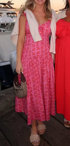 Floral maxi dress Pink Size 0 thumbnail 1