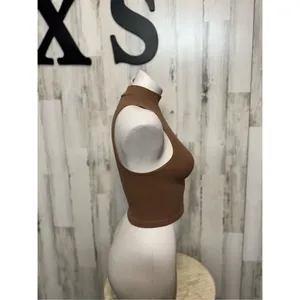 Zara Brown tank top blouse size XSmall thumbnail 3