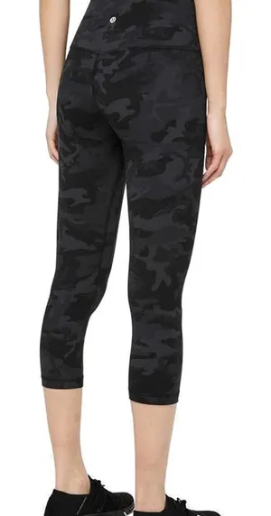 Lululemon Athletica Black Camo Capris thumbnail 1