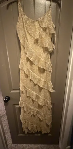 Mable Dress Gold Size M thumbnail 1