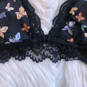 Black butterfly lace bralette, brand new with tag thumbnail 2