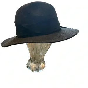 Zara Gray Wool Felt Floppy Fedora Hat Fall Winter classic boho Glam Minimalist thumbnail 5