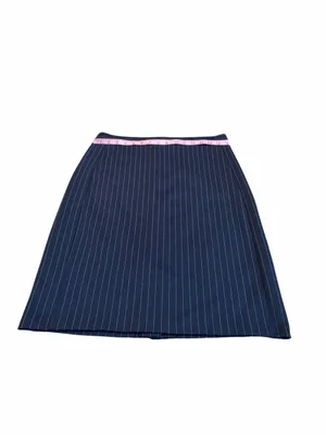 BANANA REPUBLIC navy pinstripe skirt thumbnail 3