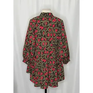Anthropologie ERI + ALI Iona Floral Soft Swing Blouse Tiered Top Shirt Medium thumbnail 8