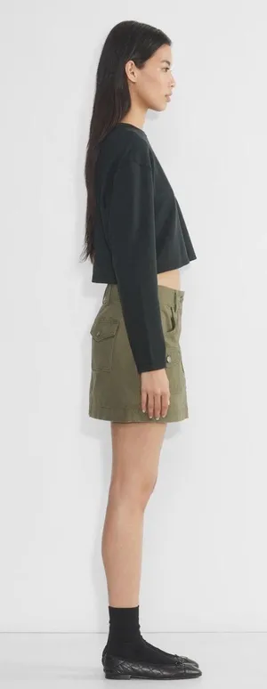 long sleeve knit  cropped sweater thumbnail 3
