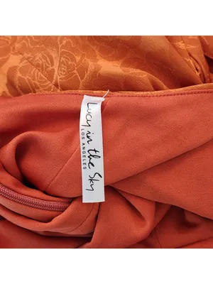 Lucy in the Sky Orange One Shoulder Mini Dress Size Small thumbnail 7