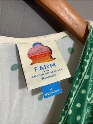 FARM RIO C ANTHROPOLOGIE Green & White Floral Dot Jumpsuit thumbnail 6