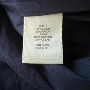 Eliza J Navy Blue Linen Blend Sleeveless V-neck‎ Fit And Flare Dress Size 2 NWT thumbnail 3