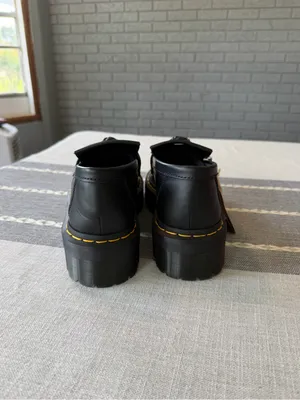 NWT Dr. Martens Adrian Quad Platform Loafers Size 9 Black Leather thumbnail 6