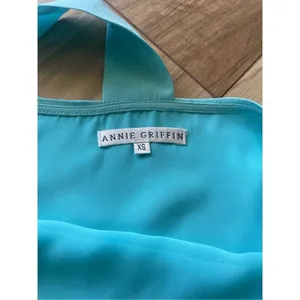 Annie Griffin Sky Blue Women's 100% Silk Tank Top with Polyester Lining Size XS thumbnail 5