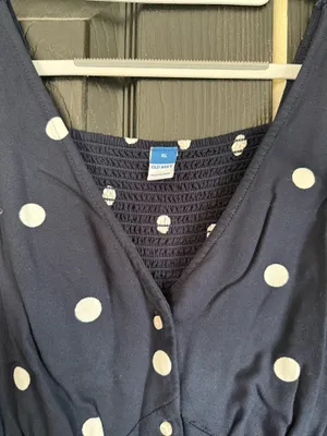 Old Navy Polka Dot Navy Dress thumbnail 2