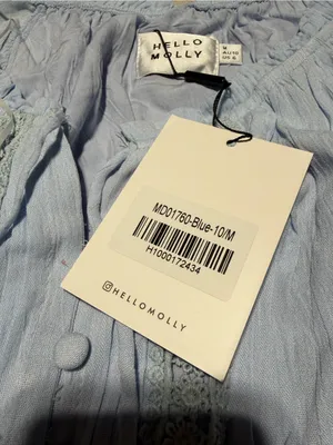 Hello Molly Light Blue Maxi Sun boho Dress medium/6 thumbnail 10