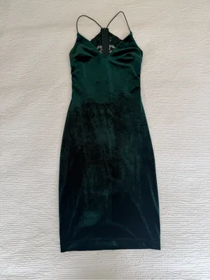 B. Darlin green velvet and lace dress size 0 thumbnail 2
