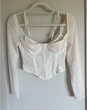 White fox corset top thumbnail 1