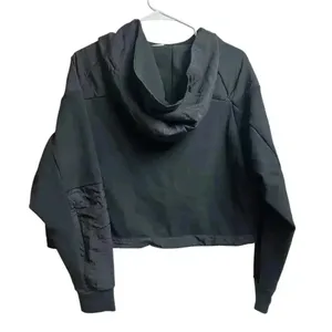 Gymshark Venture Hoodie Cropped Pullover2 Raglan Boxy Activewear Black Medium thumbnail 11
