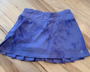 Lululemon Speed Skirt with shorts Skort Purple Spray Dye, size 2! thumbnail 1