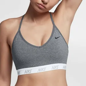 NIKE XL Small Dri-Fit Indy Light Support Sports Bra Gray Swoosh Logo Women's thumbnail 1