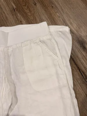 Allen Allen Linen Pants white  thumbnail 3