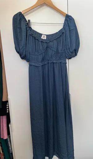 dRA Los Angeles Blue Midi Boho Dress thumbnail 1
