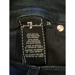 7 For All Mankind Gwenevere Skinny Jeans Womens 28 Dark Wash Blue Stretch Denim thumbnail 9