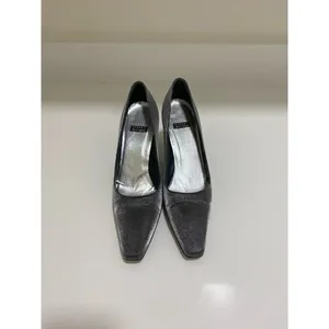 Stuart Weitzman slate gray silver shimmer evening‎ heels pumps size 6 thumbnail 2