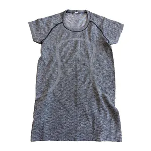 Lululemon Swiftly Tech Short Sleeve Crew Gray Speckled Black White Size 8 thumbnail 10